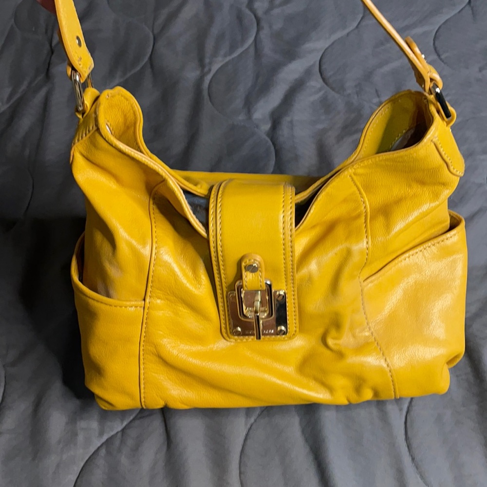 Mustard leather bag